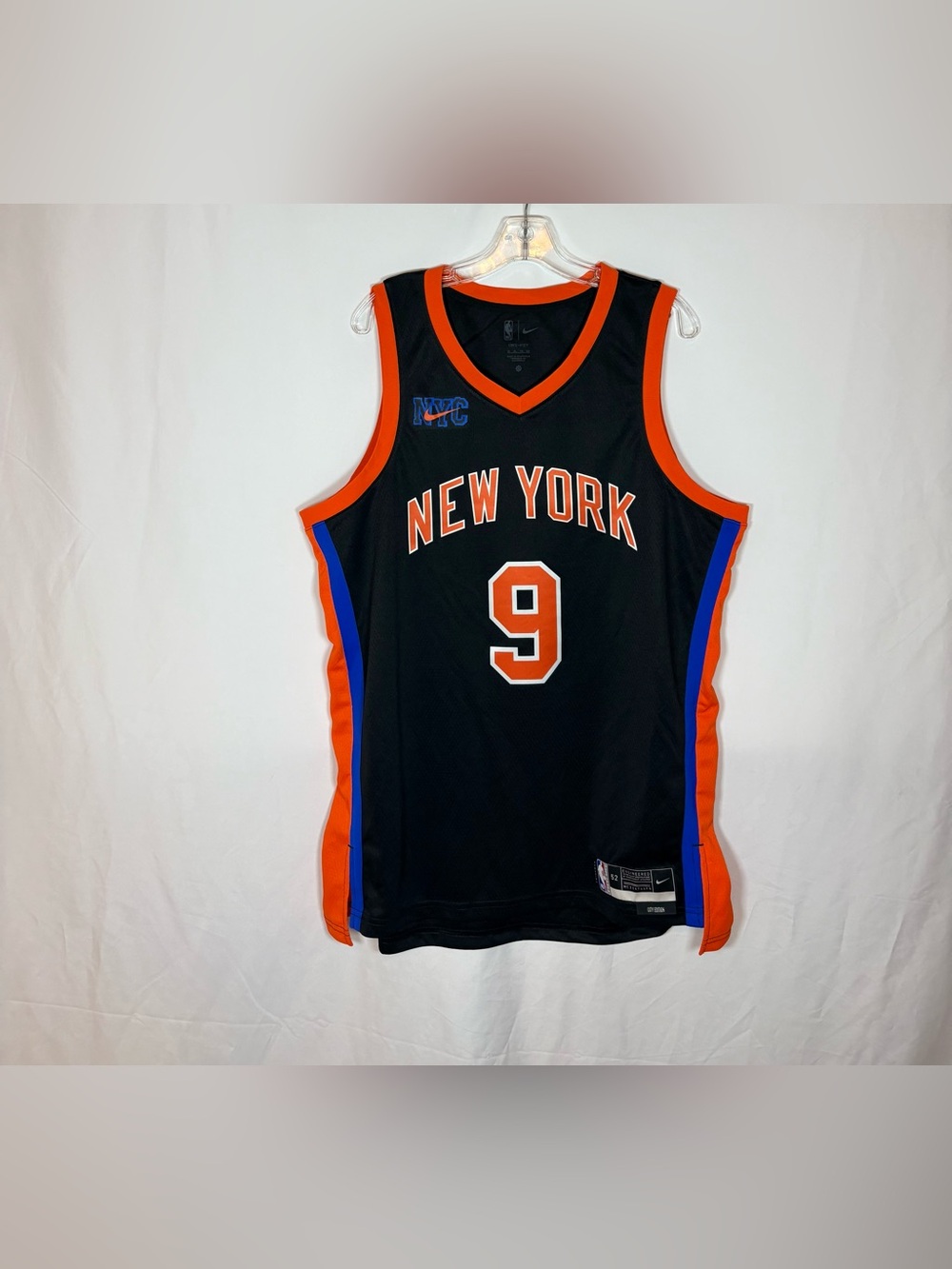 Nike New York Knicks #9 Barrett Black City Edition Swingman Basketball Jersey 52
